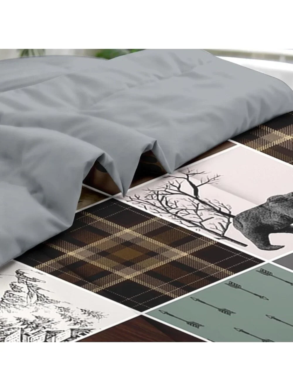Wildlife Hunting King Comforter Set with Sheets, 7-Piece Cozy Bedding Ensemble